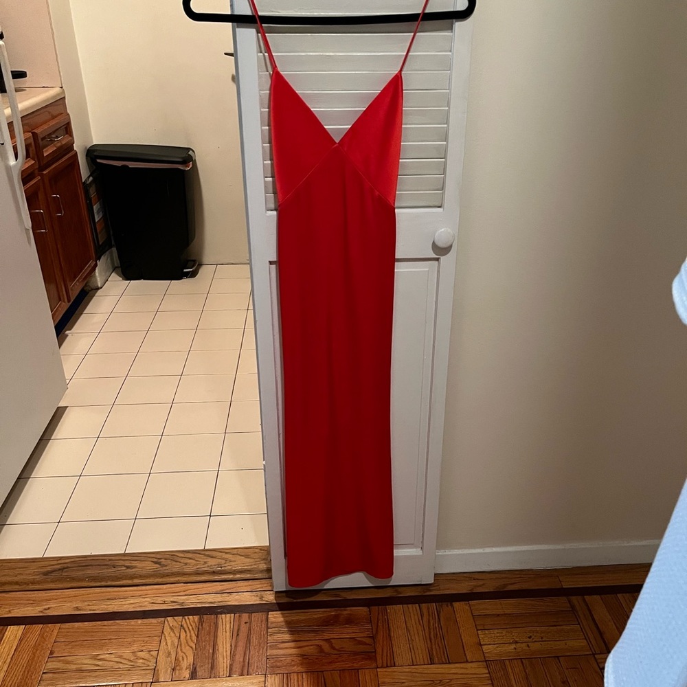 Alice and Olivia Red Slip Dress